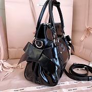 Kitlife Miu Miu Shiny Black Leather Top-handle Bag 27x22x13cm - 2