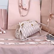 Kitlife Miu Miu Caprice Matelassé Light Pink Nappa Leather Clutch 28x14.5x10cm - 6