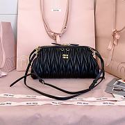 Kitlife Miu Miu Caprice Matelassé Black Nappa Leather Clutch 28x14.5x10cm - 1