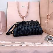 Kitlife Miu Miu Caprice Matelassé Black Nappa Leather Clutch 28x14.5x10cm - 6