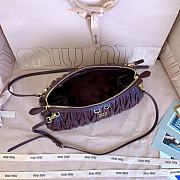 Kitlife Miu Miu Caprice Matelassé Burgundy Nappa Leather Clutch 28x14.5x10cm - 4