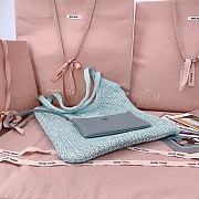 Kitlife Miu Miu Ivy Sequin Mesh Bag Blue 35x40cm - 3