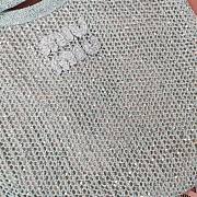 Kitlife Miu Miu Ivy Sequin Mesh Bag Blue 35x40cm - 2