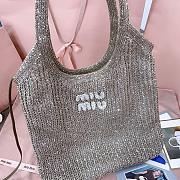 Kitlife Miu Miu Ivy Sequin Mesh Bag Tundra 35x40cm  - 5