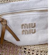 Kitlife Miu Miu Woven Tote Bag Beige 28.5x16.5x20cm - 5