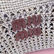 Kitlife Miu Miu Woven Tote Bag Beige 28.5x16.5x20cm - 3