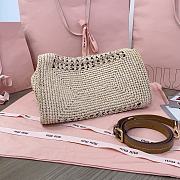 Kitlife Miu Miu Woven Tote Bag Beige 28.5x16.5x20cm - 2