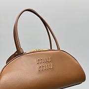Kitlife Miu Miu Beau Leather Bag Brown 32cm - 4