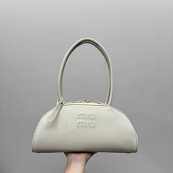 Kitlife Miu Miu Beau Leather Bag White 32cm