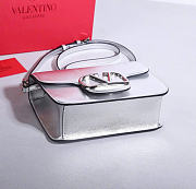 Kitlife Valentino Garavani Loco Vlogo Signature Bag Silver 22x16x7cm - 3