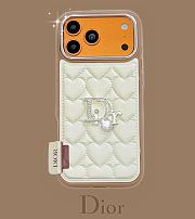 Kitlife Dior Sparkling Diamond Heart Leather Phone Case  - 5
