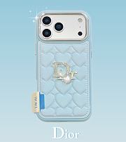 Kitlife Dior Sparkling Diamond Heart Leather Phone Case  - 4