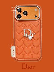 Kitlife Dior Sparkling Diamond Heart Leather Phone Case  - 2