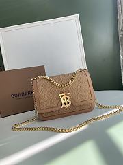 Kitlife Burberry Quilted Monogram Lambskin Crossbody Bag Beige 21x6x16cm  - 1