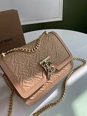 Kitlife Burberry Quilted Monogram Lambskin Crossbody Bag Beige 21x6x16cm  - 3
