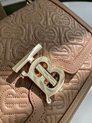 Kitlife Burberry Quilted Monogram Lambskin Crossbody Bag Beige 21x6x16cm  - 4