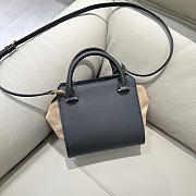 Kitlife Burberry Banwell Tote Bag In Black Leather 21x20x13cm - 4