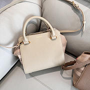 Kitlife Burberry Banwell Tote Bag In Light Beige Leather 21x20x13cm - 2