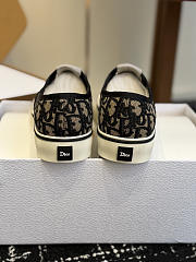 Kitlife Dior Saltwind Sneaker Beige and Blue Dior Oblique Embroidered Cotton - 4