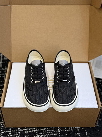 Kitlife Dior Saltwind Sneaker Black Dior Oblique Embroidered Cotton 