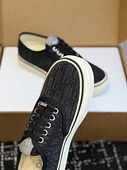 Kitlife Dior Saltwind Sneaker Black Dior Oblique Embroidered Cotton  - 2