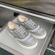 Kitlife Dior Saltwind Sneaker Grey Dior Oblique Embroidered Cotton and White Lace - 1