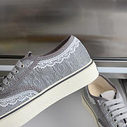 Kitlife Dior Saltwind Sneaker Grey Dior Oblique Embroidered Cotton and White Lace - 5