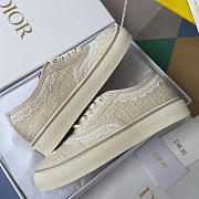Kitlife Dior Saltwind Sneaker Beige Dior Oblique Embroidered Cotton and White Lace  - 3