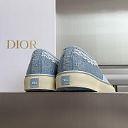 Kitlife Dior Saltwind Sneaker Blue Dior Oblique Embroidered Cotton and White Lace - 6