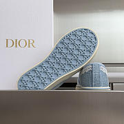 Kitlife Dior Saltwind Sneaker Blue Dior Oblique Embroidered Cotton and White Lace - 4