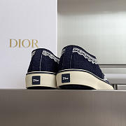 Kitlife Dior Saltwind Sneaker Dark Blue Dior Oblique Embroidered Cotton and White Lace  - 3
