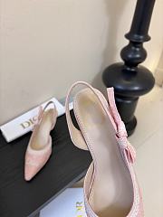 Kitlife Dior J'Adior Slingback Dior Oblique Pink Embroidered Cotton And White Lace - 4