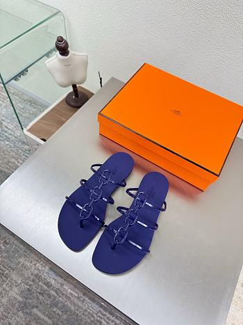 Kitlife Hermes Mykonos Sandals Dark Blue 