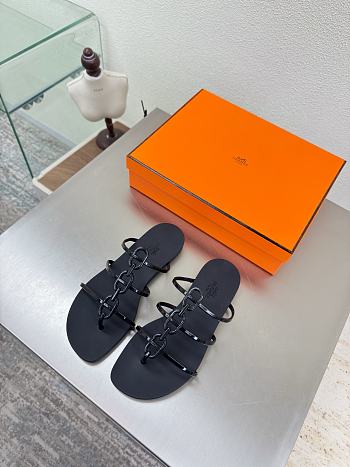 Kitlife Hermes Mykonos Sandals Black