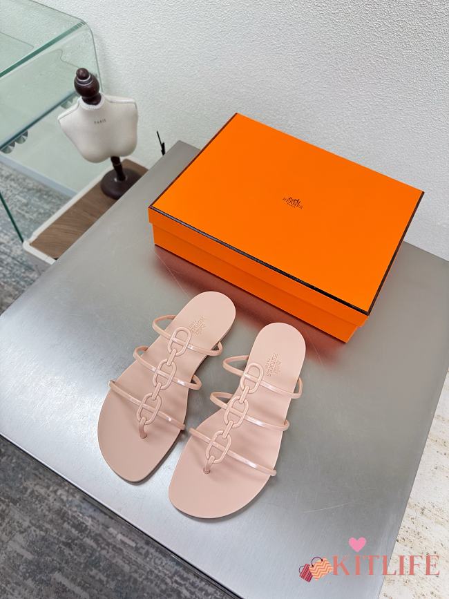 Kitlife Hermes Mykonos Sandals Beige - 1