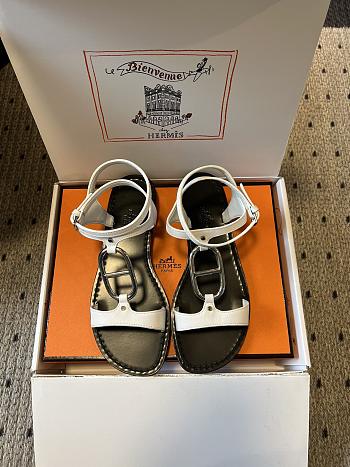 Kitlife Hermes Marinella Sandals Black & White