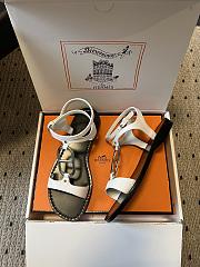 Kitlife Hermes Marinella Sandals Black & White - 6