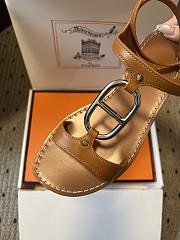 Kitlife Hermes Marinella Sandals Brown - 5