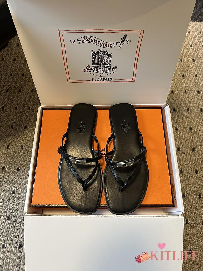Kitlife Hermes Miss Sandals Black  - 1