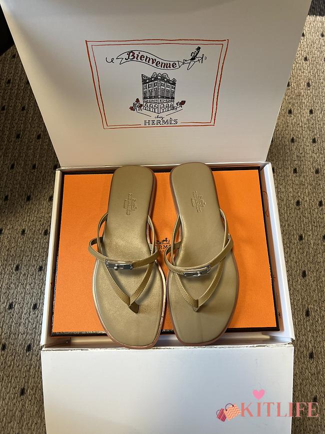 Kitlife Hermes Miss Sandals Beige - 1
