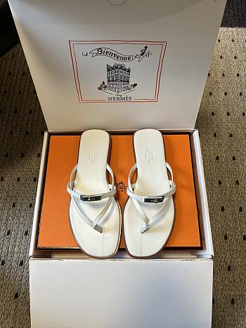Kitlife Hermes Miss Sandals White