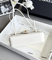 Kitlife Chanel 26P Flap Bag White Grained Shiny Calfskin AS6130 15x22x7cm - 3