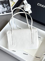 Kitlife Chanel 26P Flap Bag White Grained Shiny Calfskin AS6130 15x22x7cm - 4