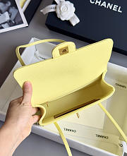 Kitlife Chanel 26P Flap Bag Yellow Grained Shiny Calfskin AS6130 15x22x7cm  - 5