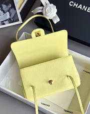 Kitlife Chanel 26P Flap Bag Yellow Grained Shiny Calfskin AS6130 15x22x7cm  - 4
