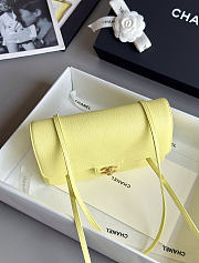 Kitlife Chanel 26P Flap Bag Yellow Grained Shiny Calfskin AS6130 15x22x7cm  - 3