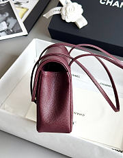 Kitlife Chanel 26P Flap Bag Burgundy Grained Shiny Calfskin AS6130 15x22x7cm  - 6