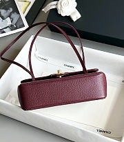 Kitlife Chanel 26P Flap Bag Burgundy Grained Shiny Calfskin AS6130 15x22x7cm  - 3