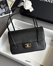 Kitlife Chanel 26P Flap Bag Black Grained Shiny Calfskin AS6130 15x22x7cm  - 1
