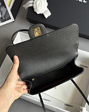 Kitlife Chanel 26P Flap Bag Black Grained Shiny Calfskin AS6130 15x22x7cm  - 5